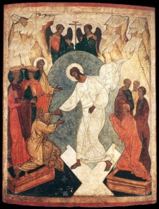 La Risurrezione (Icona russa del 1500 circa)